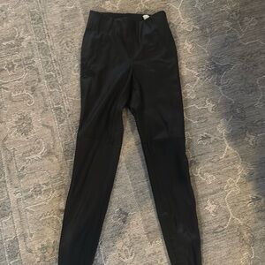 Zara basic Faux leather pants black xs